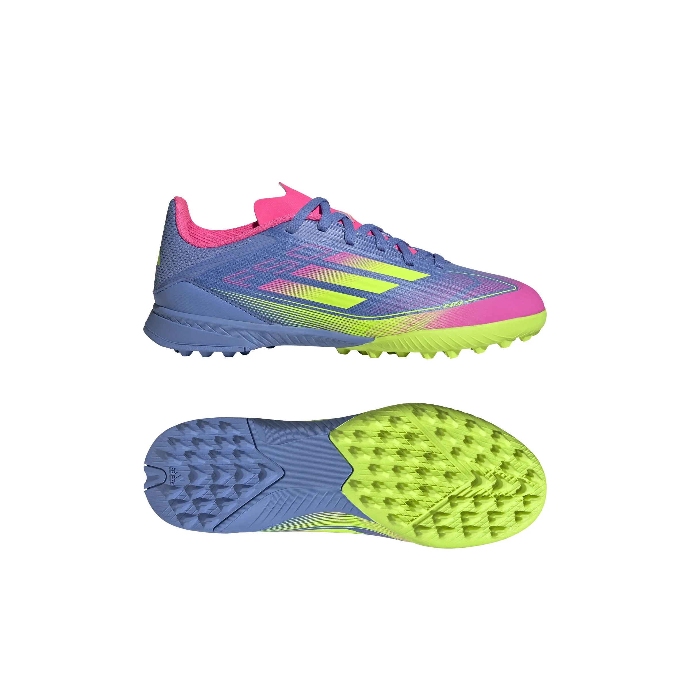 adidas F50 League TF Turf Junior - Bleu Foncé/ Bleu Clair/ Rose Clair