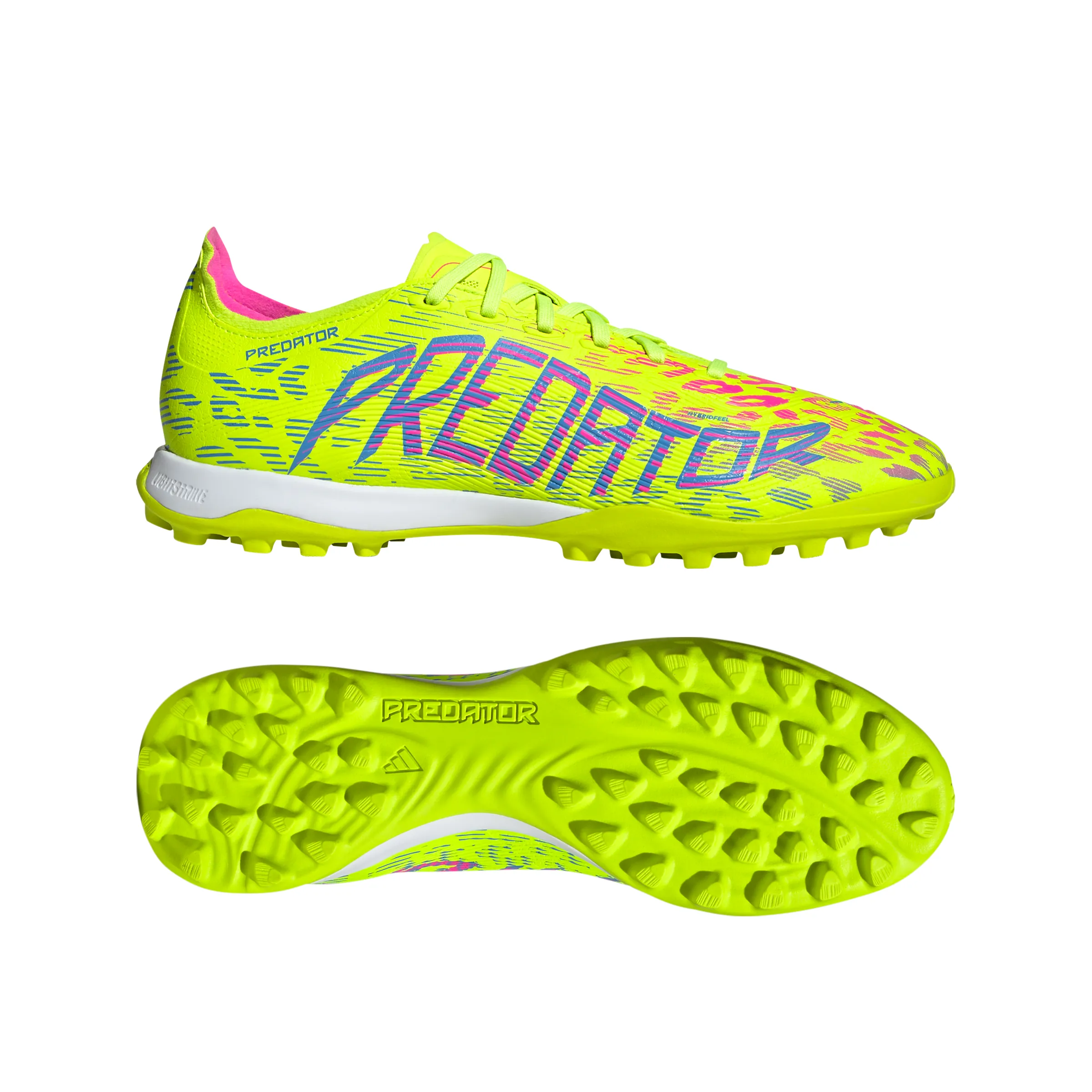 Chaussures de football Adidas Predator League TF pour terrain synthétique - Luclem/ Blufus/ LucPnk