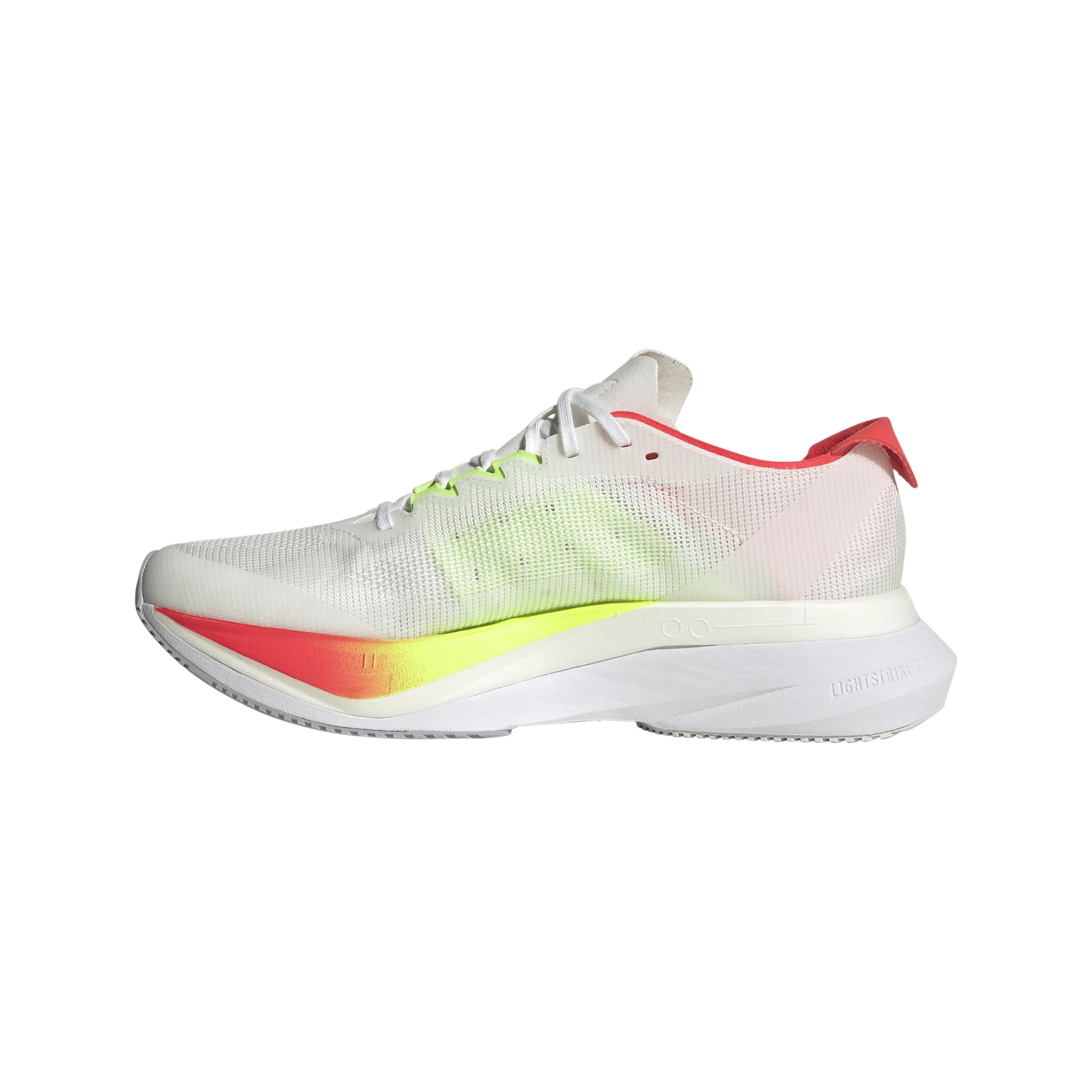 Chaussures de course Adidas Boston 12 pour Femme en FTWR Blanc/Noir de base/Rouge Lucide SS25