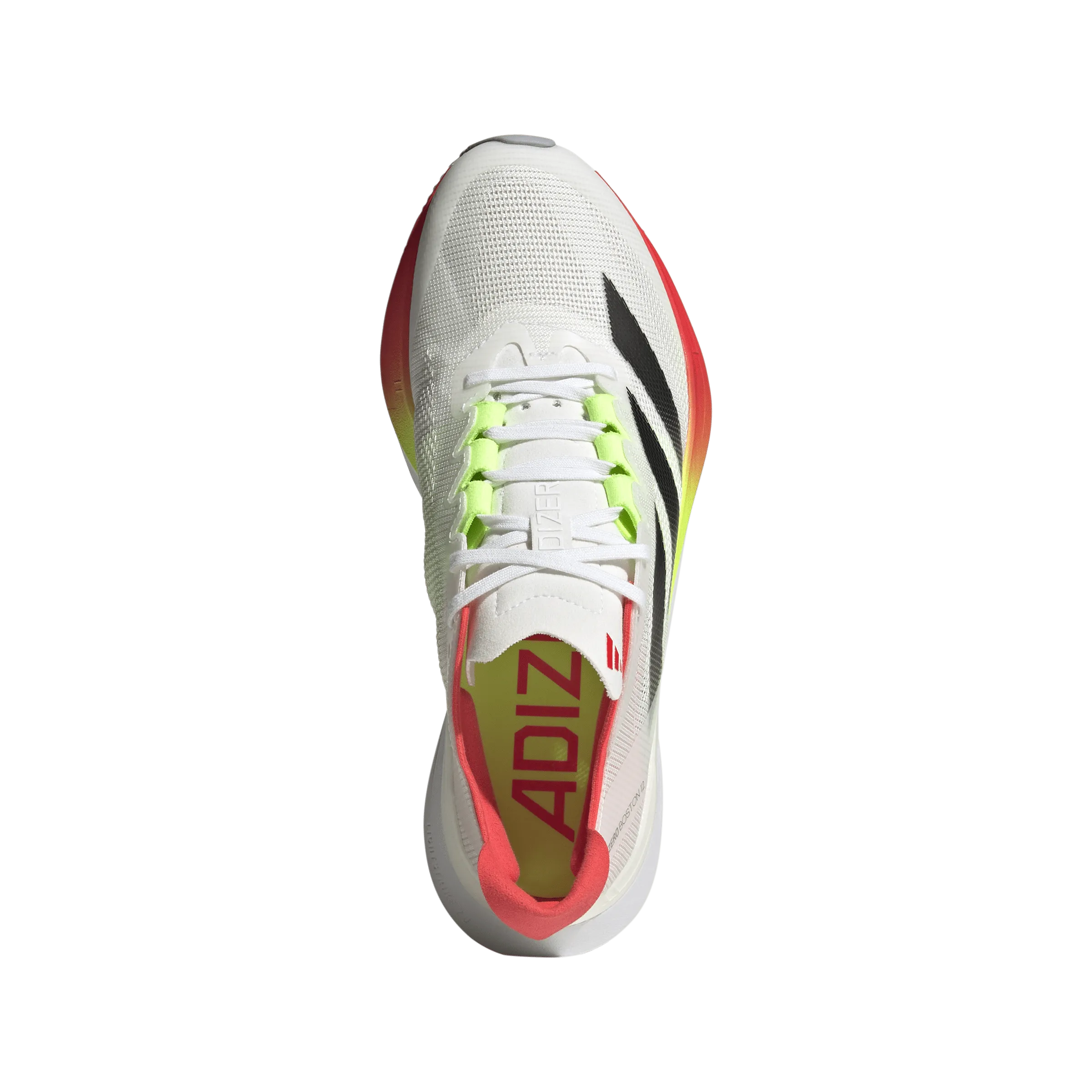 Chaussures de course Adidas Boston 12 pour Femme en FTWR Blanc/Noir de base/Rouge Lucide SS25