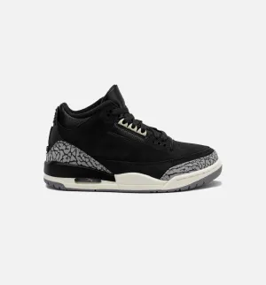 Air Jordan 3 Retro Off Noir Chaussure de Style de Vie pour Femmes - Off Noir/Noir Lait de Coco/Gris Ciment