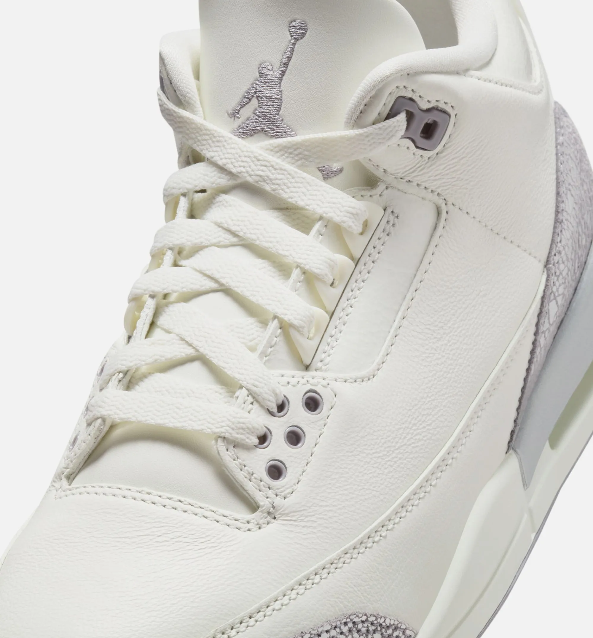 Chaussure de style de vie pour femme Air Jordan 3 Sail Cement - Sail/Gris Cement/Argent Métallisé Livraison gratuite