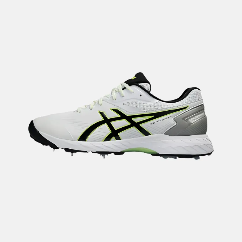Chaussures de cricket Asics 350 Not Out FF pour hommes - Blanc/Noir