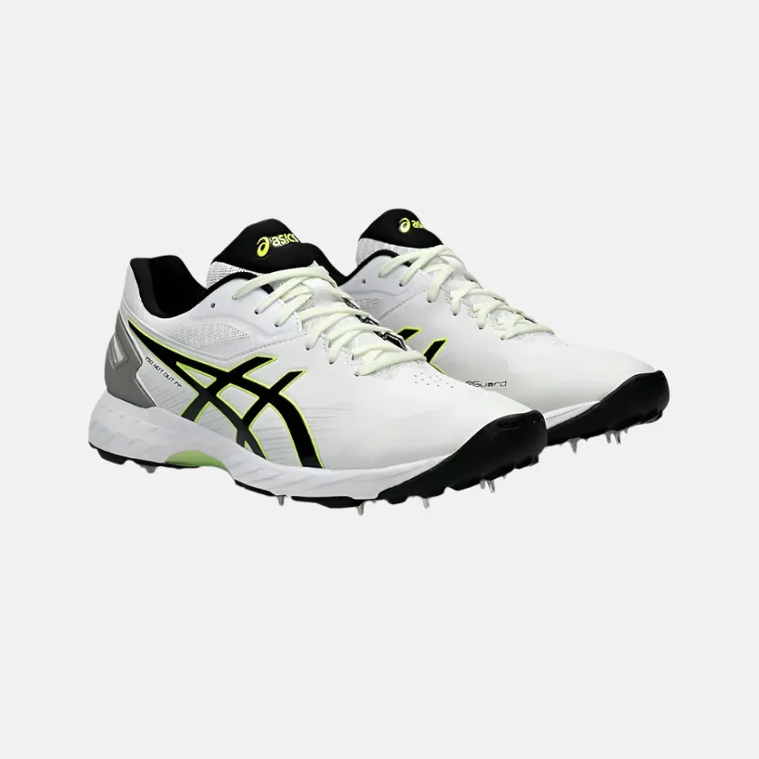 Chaussures de cricket Asics 350 Not Out FF pour hommes - Blanc/Noir