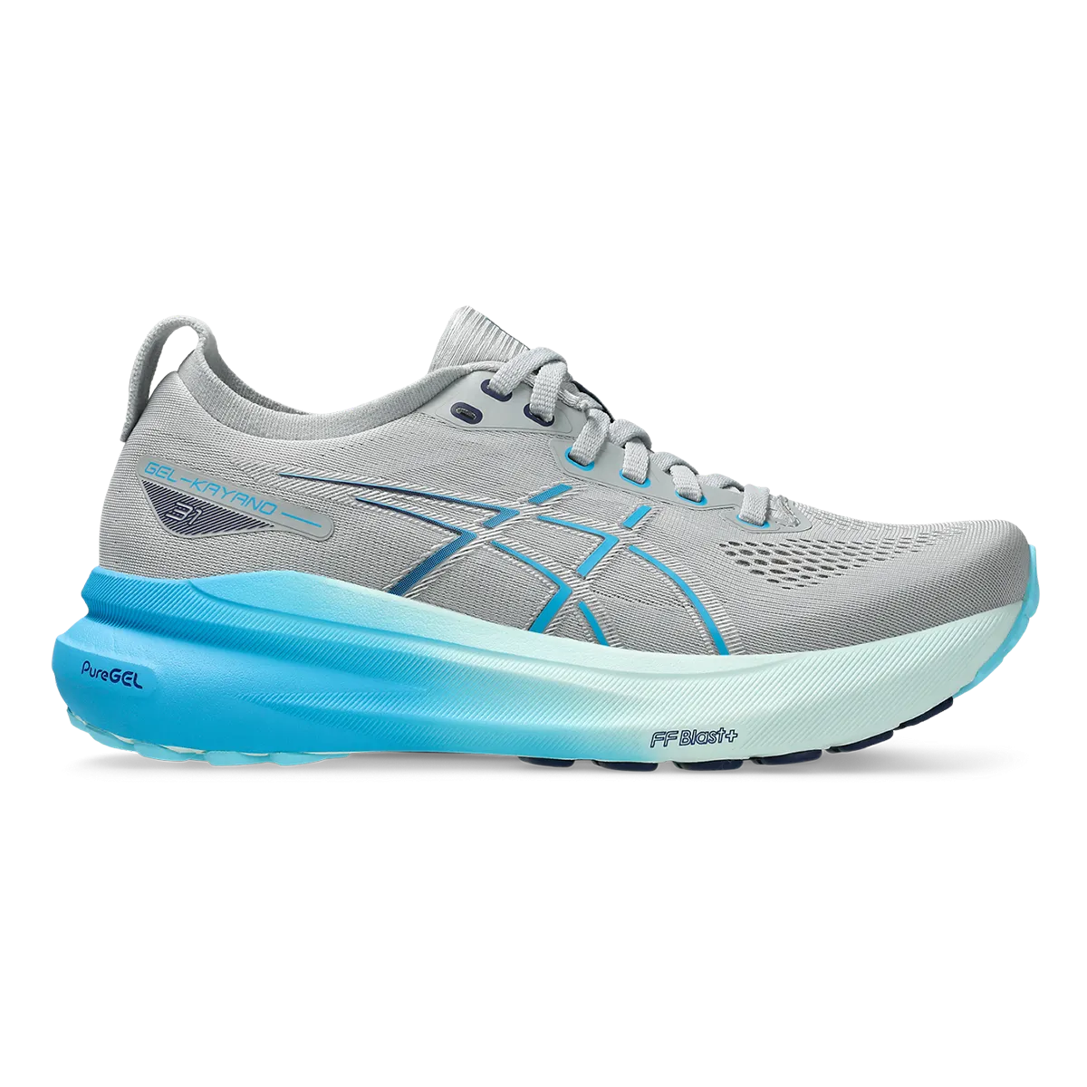 Asics Gel Kayano 31 - Gris Piémont - Aqua numérique