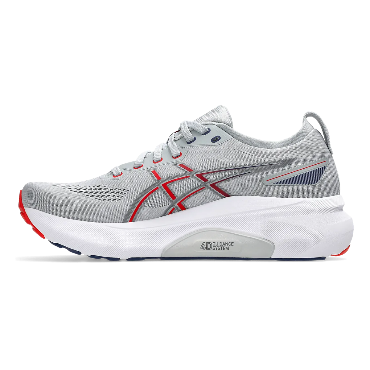 Asics Gel Kayano 31 - Gris Piémont - Rouge Flamboyant