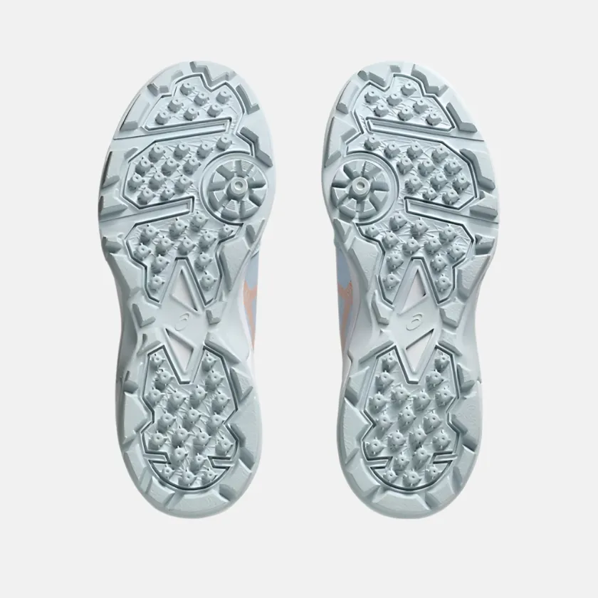 Chaussures de cricket pour enfants Asics GEL-PEAKE 2 GS - Gris frais/Bright Sunstone