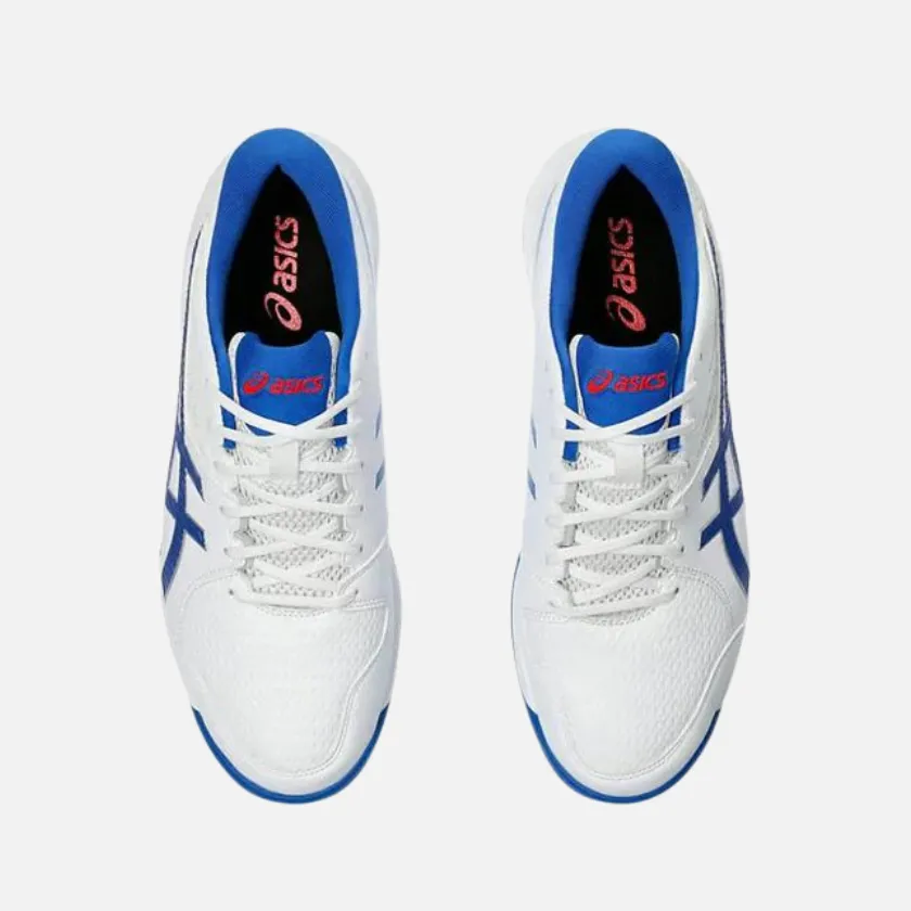 Chaussures de cricket Asics Gel-Peake 2 pour hommes - Blanc/Bleu thon