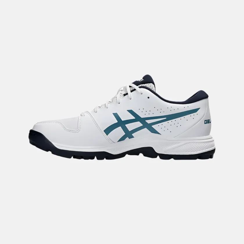 Chaussures de cricket unisexes Asics GEL-PEAKE 2 - Blanc/Bleu Atlantis