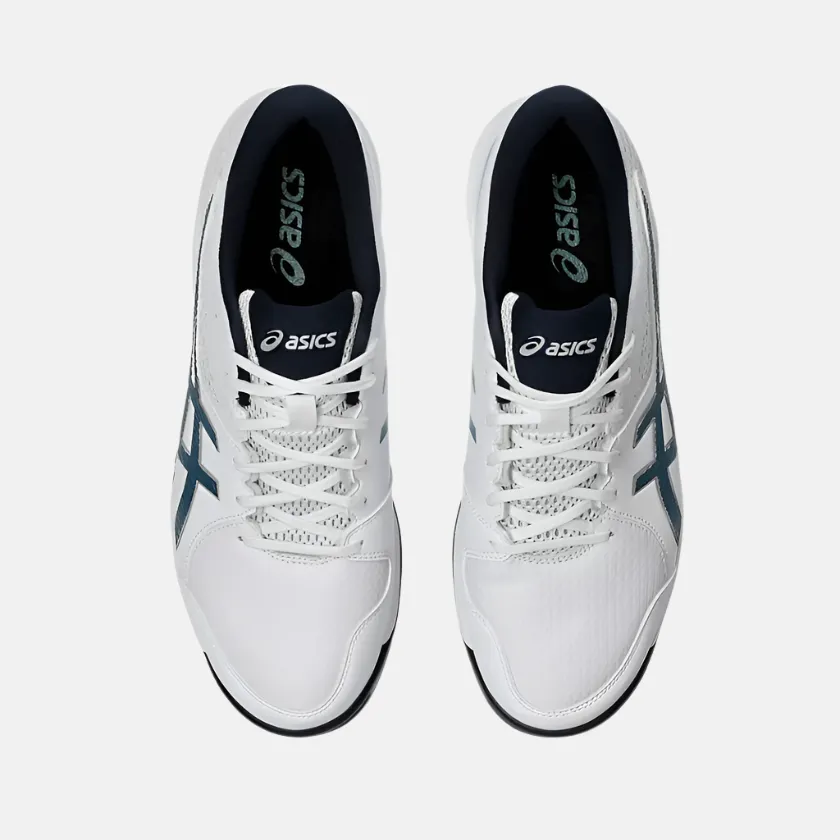 Chaussures de cricket unisexes Asics GEL-PEAKE 2 - Blanc/Bleu Atlantis