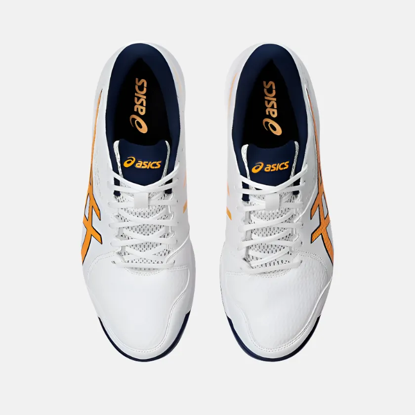 Chaussures de cricket unisexes Asics GEL-PEAKE 2 - Blanc/Orange Stade