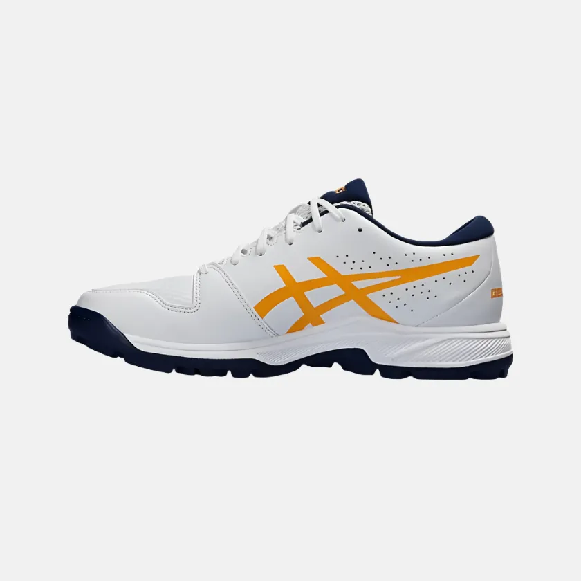 Chaussures de cricket unisexes Asics GEL-PEAKE 2 - Blanc/Orange Stade