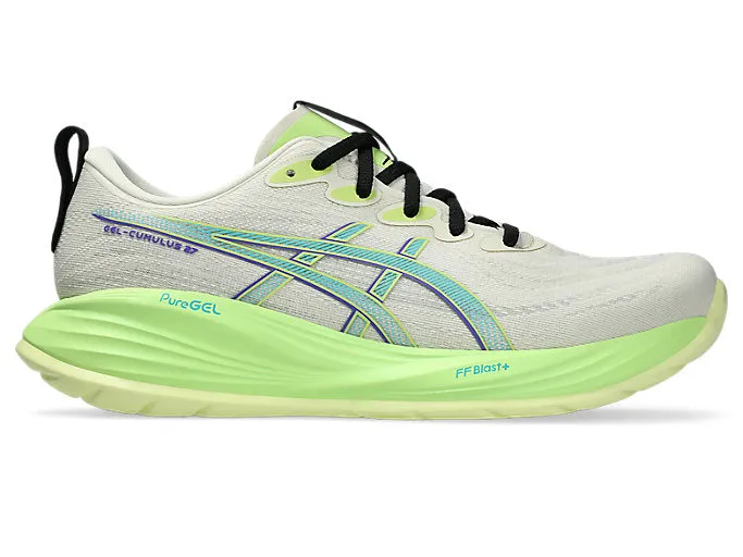 ASICS CHAUSSURES DE COURSE HOMMES GEL CUMULUS 27 BOULEAU/CITRON VERT