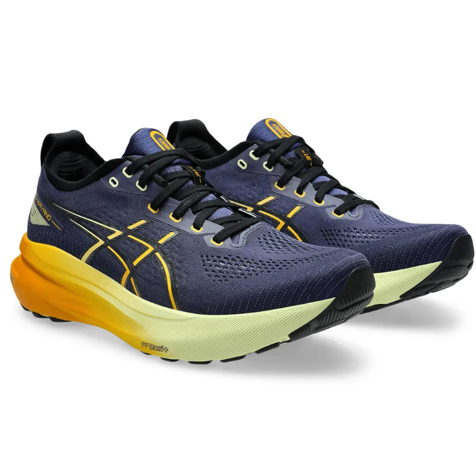 Chaussures de course ASICS Gel-Kayano 31 pour hommes en bleu indigo/gunmetal SS25