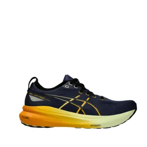 Chaussures de course ASICS Gel-Kayano 31 pour hommes en bleu indigo/gunmetal SS25
