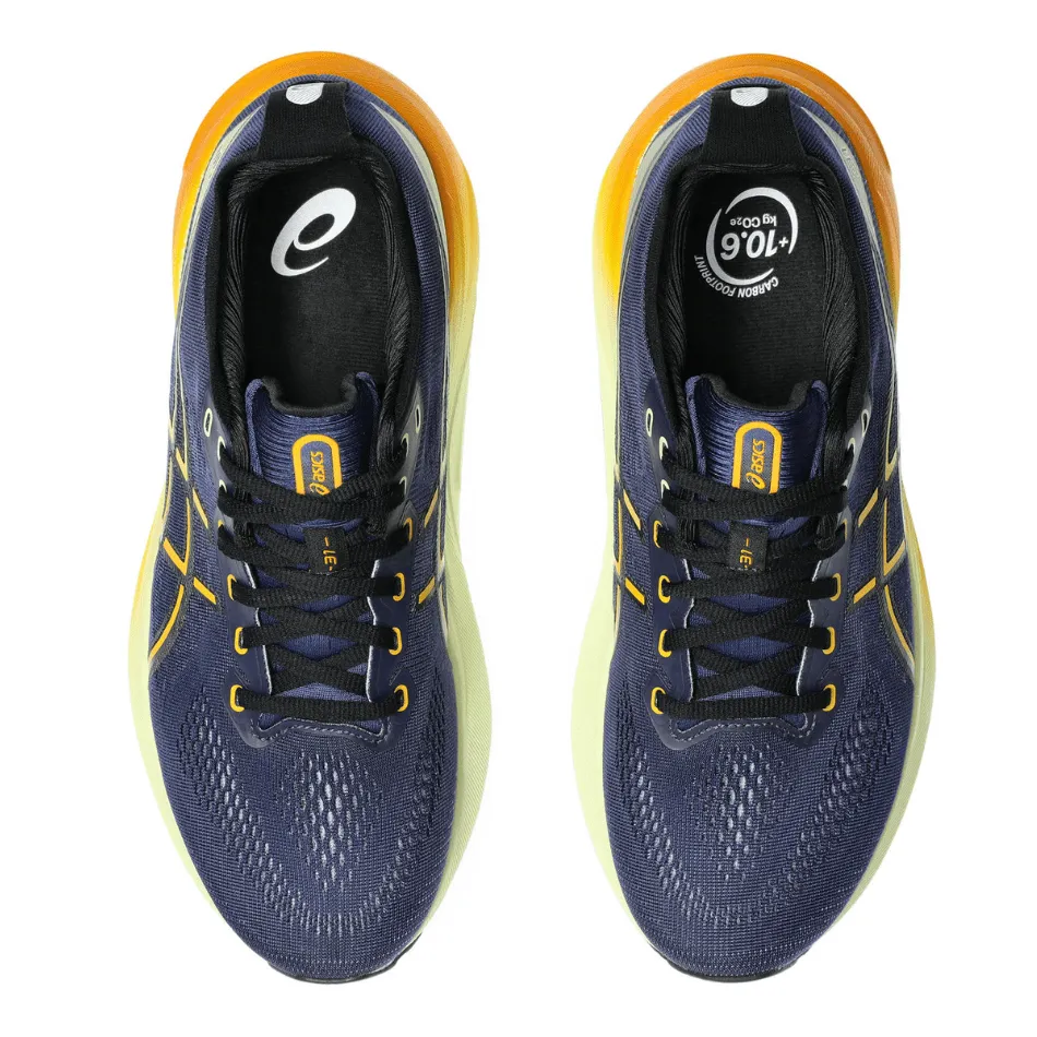 Chaussures de course ASICS Gel-Kayano 31 pour hommes en bleu indigo/gunmetal SS25