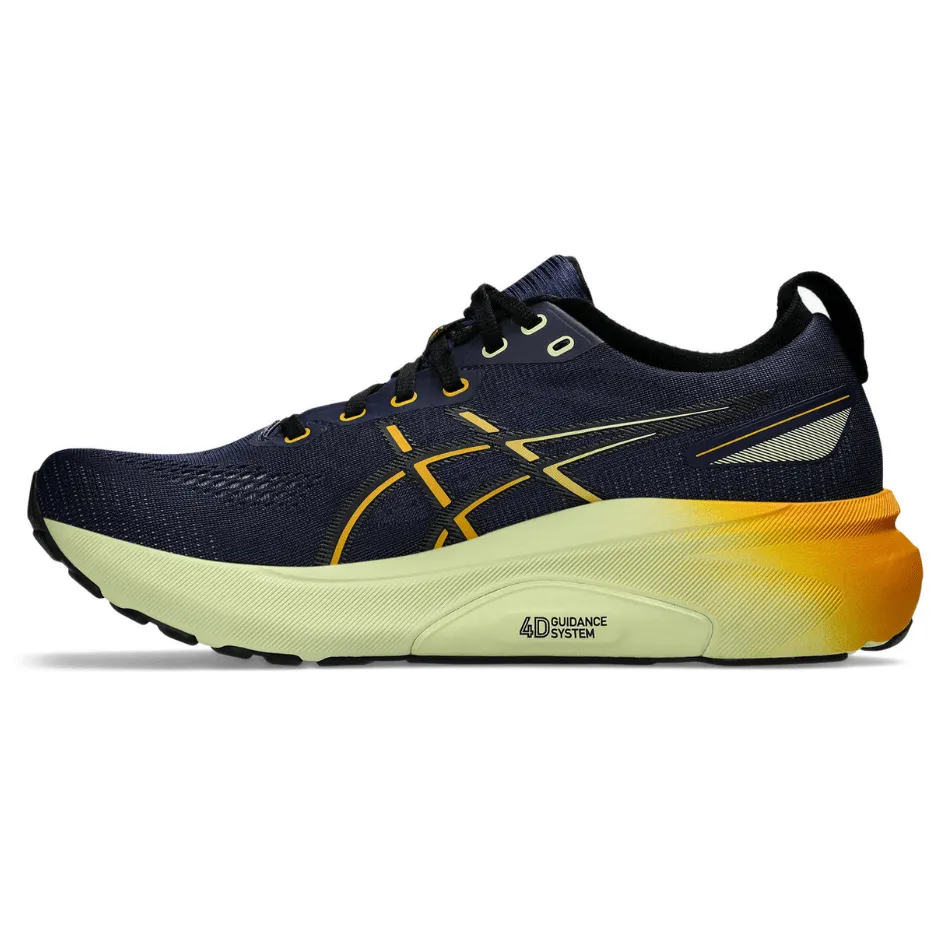 Chaussures de course ASICS Gel-Kayano 31 pour hommes en bleu indigo/gunmetal SS25