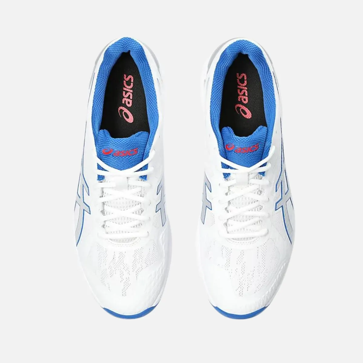Chaussures de cricket Asics Strike Rate FF pour homme - Blanc/Argent pur