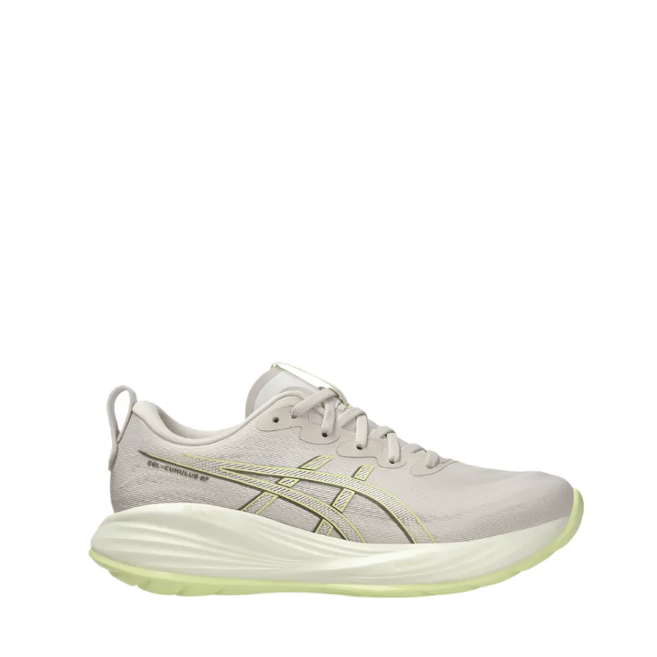 ASICS Chaussures de Running Femme GEL-CUMULUS 27 en Beige Minéral/Jaune Huddle SS25