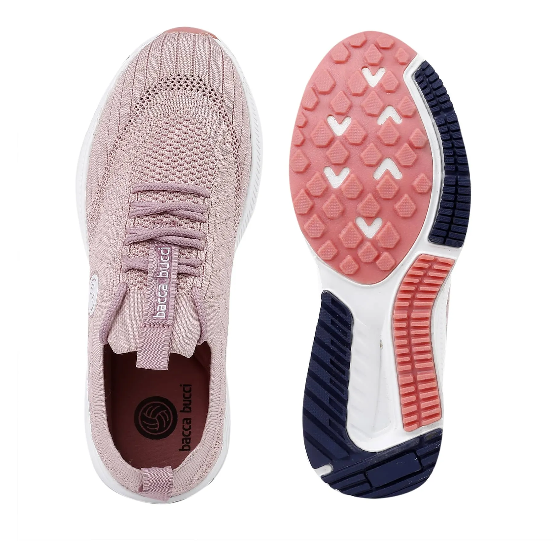Bacca Bucci WAVE RIDER Chaussures d'entraînement pour femmes | Sneakers décontractées roses pour femmes