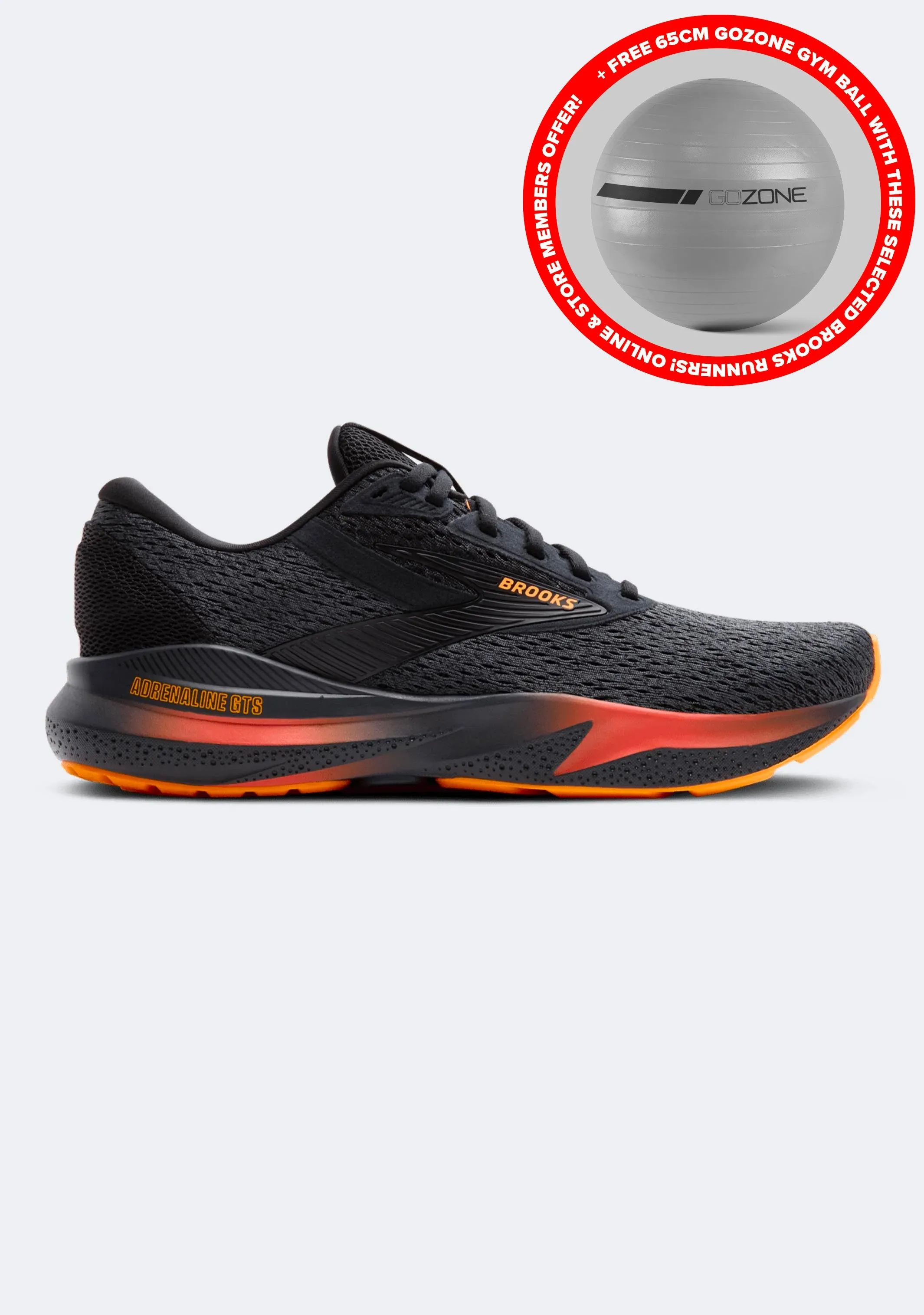 Brooks Adrenaline GTS 24 pour Homme avec Ballon de Gym GoZone OFFERT