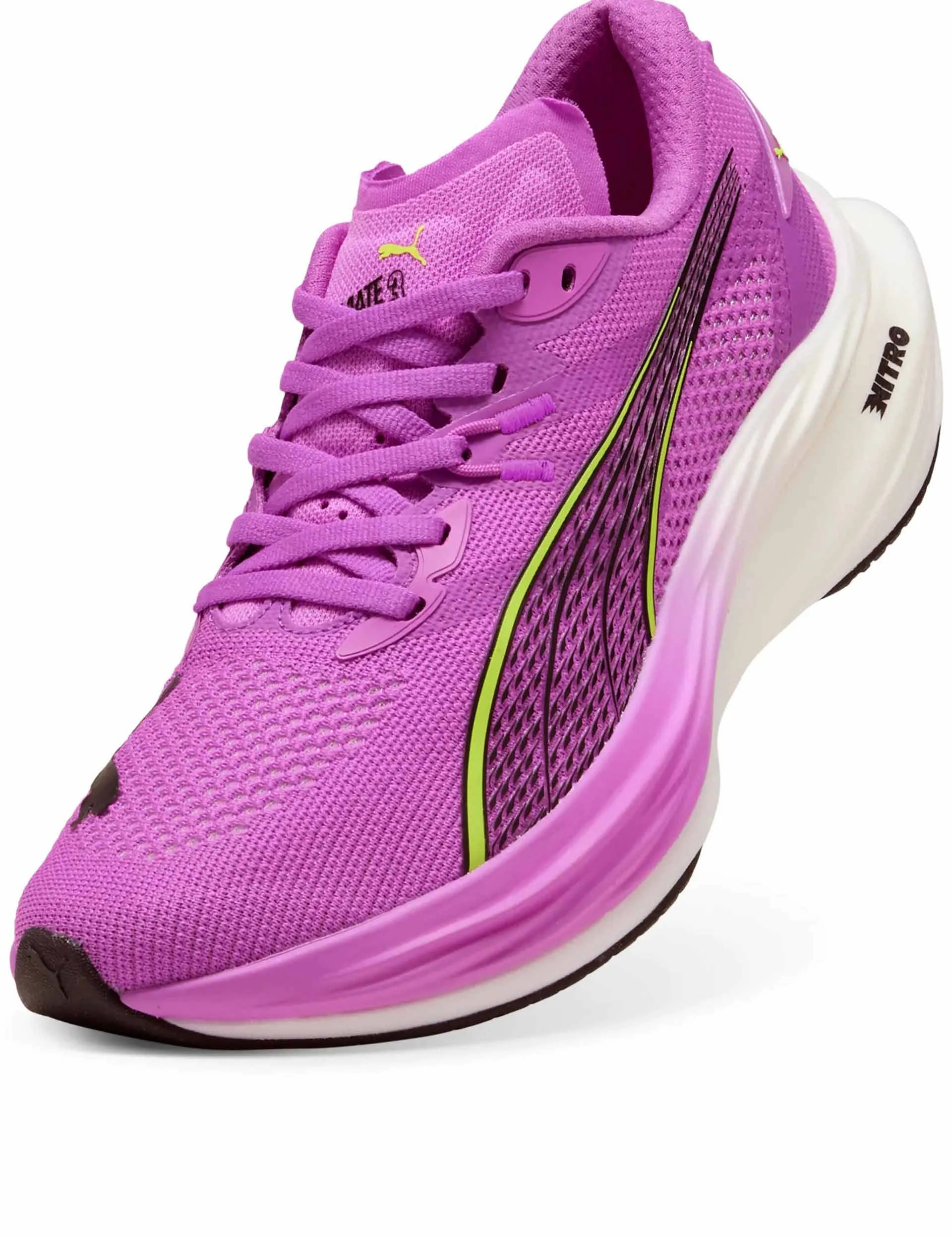 Chaussures de course Deviate NITRO 3 - Magenta pur/Alerte jaune/Blanc
