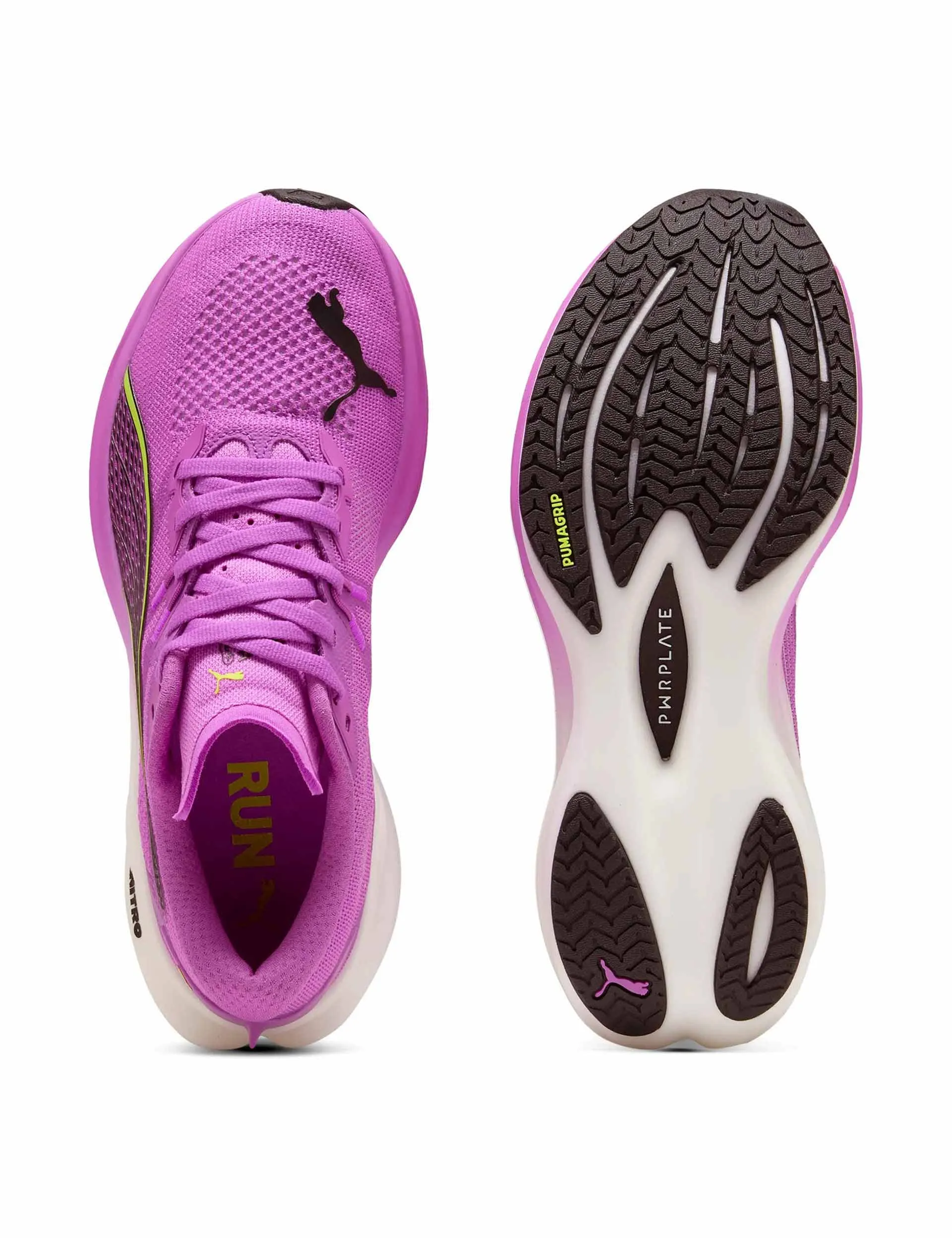 Chaussures de course Deviate NITRO 3 - Magenta pur/Alerte jaune/Blanc