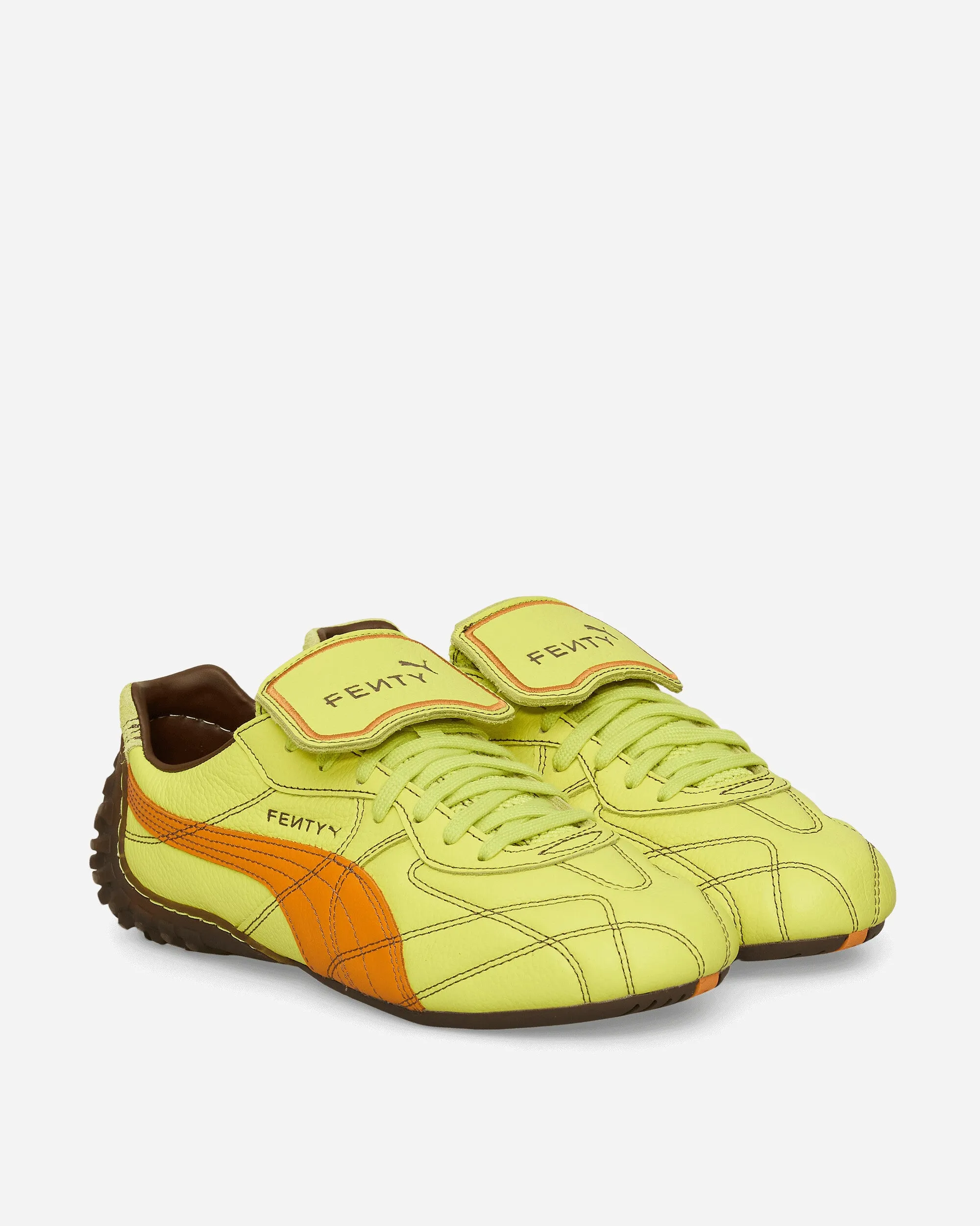 FENTY Avanti LS Chaussures de sport à coutures Vert Lime / Tarte à la citrouille