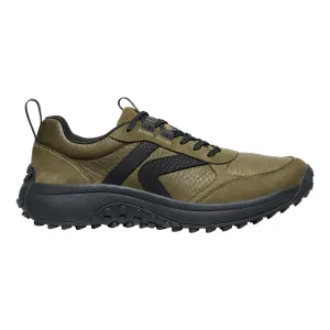 Baskets en cuir KS86 pour homme Vert olive foncé/Noir