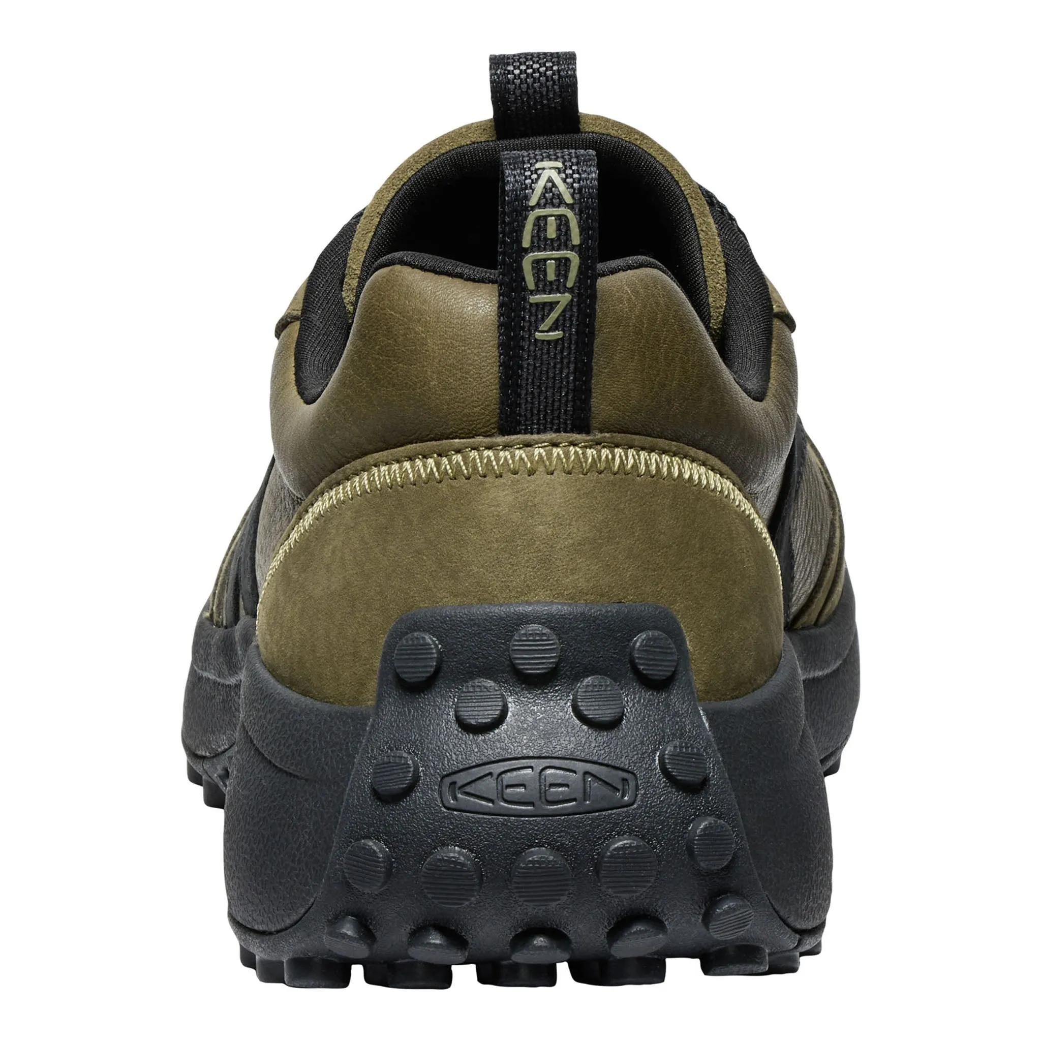 Baskets en cuir KS86 pour homme Vert olive foncé/Noir