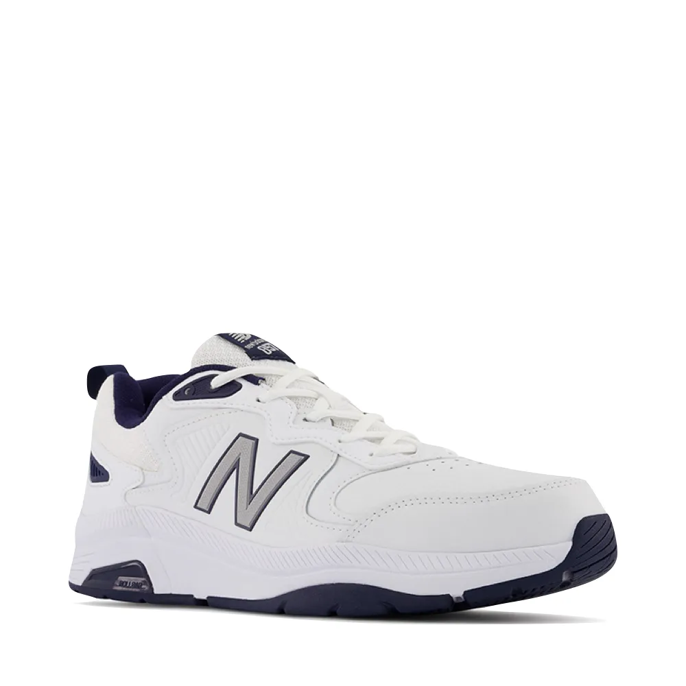 New Balance Chaussure de Sport Homme MX857V3 en Blanc/Bleu Marine