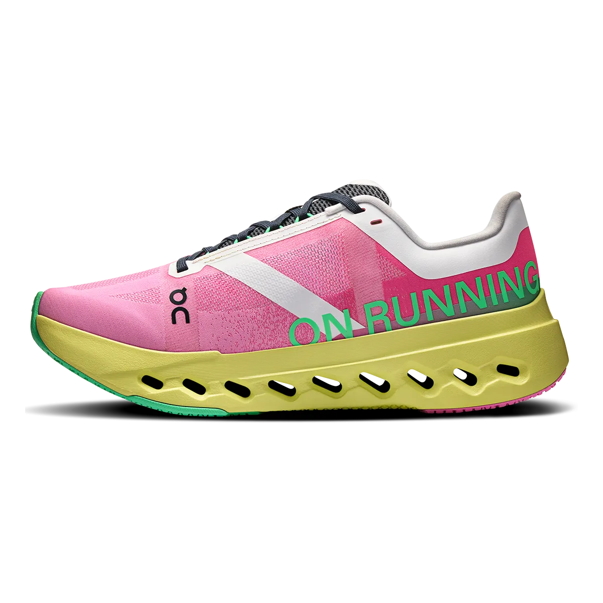 ON Cloudsurfer Next - Rose - Vert citron