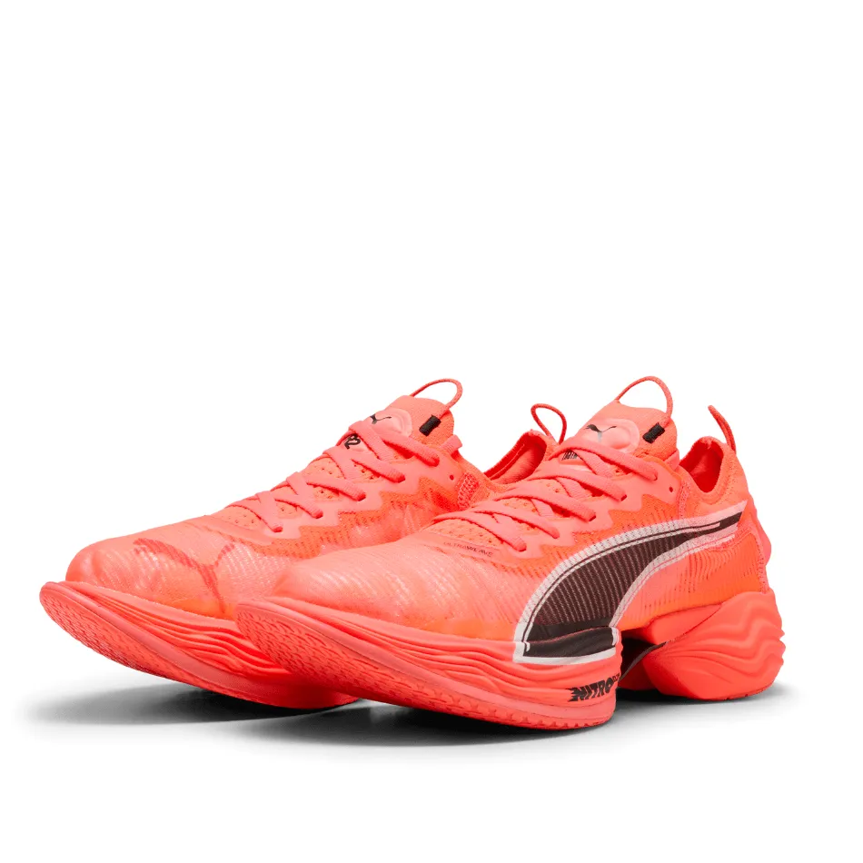 Chaussures de course Puma Fast-R NITRO Elite 2 pour Homme en Rouge Lumineux/Blanc Puma SS25