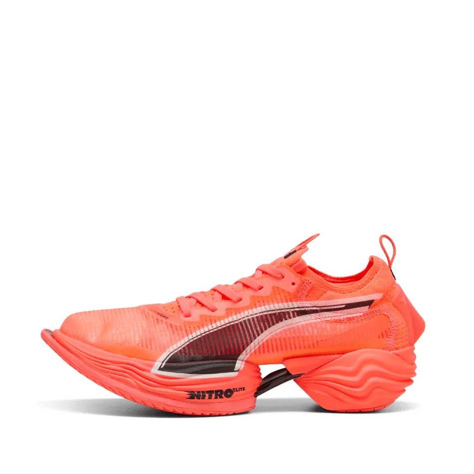 Chaussures de course Puma Fast-R NITRO Elite 2 pour Homme en Rouge Lumineux/Blanc Puma SS25