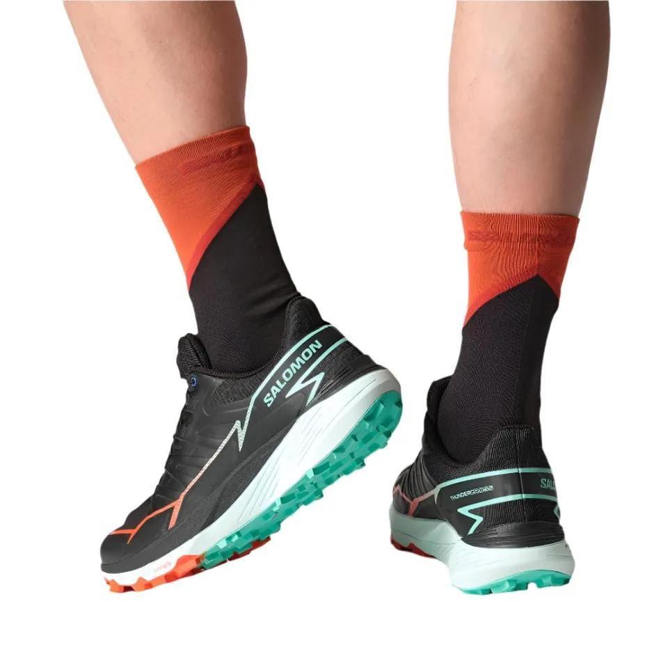 Chaussures de trail Thundercross pour homme Salomon en Noir/Cerise Tomate/Vert Électrique