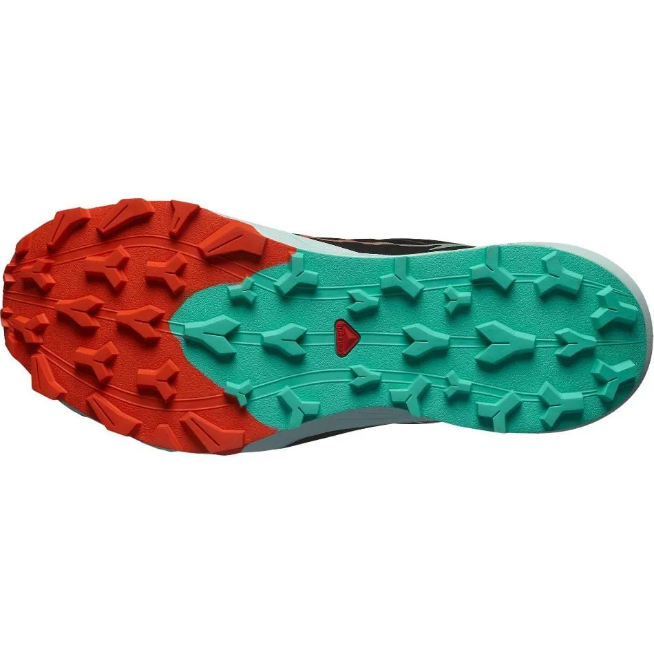 Chaussures de trail Thundercross pour homme Salomon en Noir/Cerise Tomate/Vert Électrique