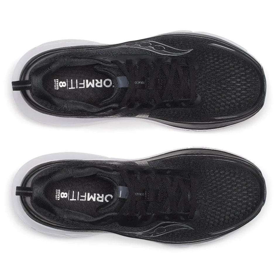 Chaussures de course Saucony Guide 18 pour Homme en Noir/Blanc SS25