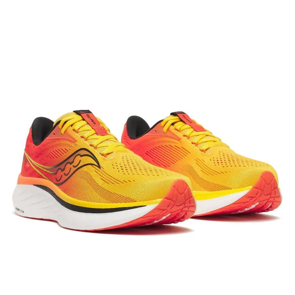 Chaussures de course Saucony Ride 18 pour hommes en Pollen/Poivre SS25