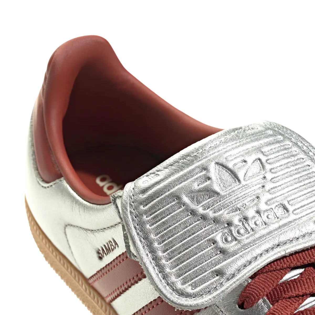 Wmns Samba Long Tongue 'Métal Argenté Préaimé Rubis'