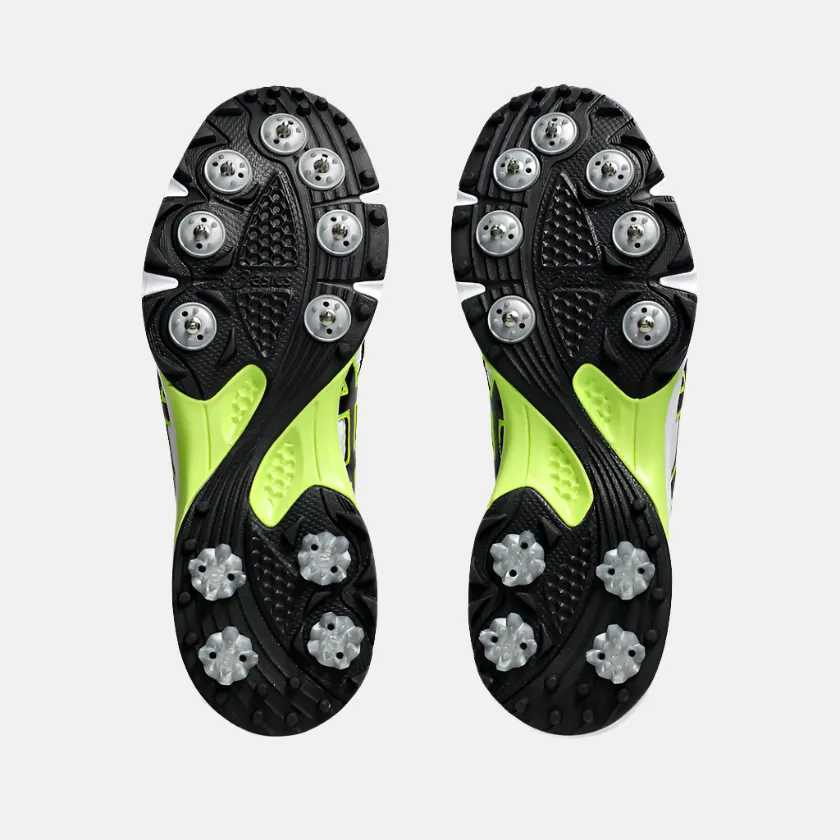 Chaussures de cricket Asics GEL-GULLY 7 pour hommes - Blanc/Jaune sécurité
