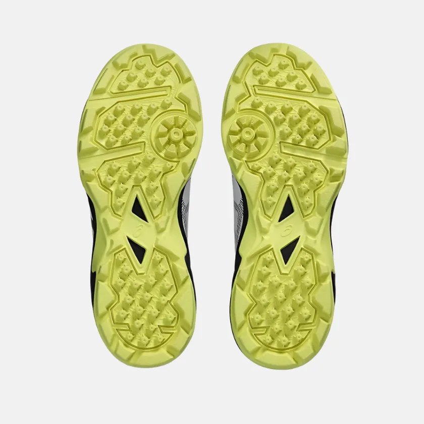 Chaussures de cricket pour enfants Asics GEL-PEAKE 2 GS - Blanc/Jaune fluo
