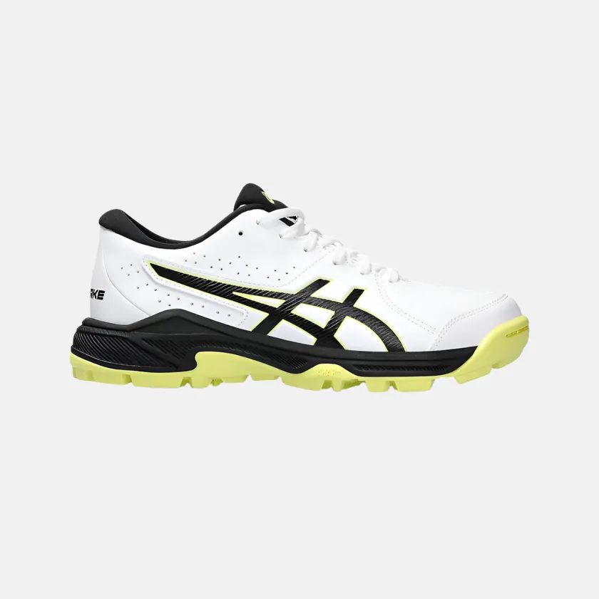 Chaussures de cricket pour enfants Asics GEL-PEAKE 2 GS - Blanc/Jaune fluo