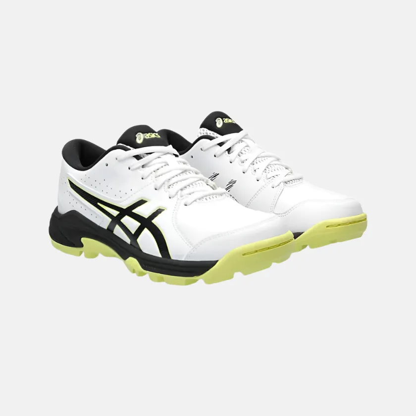 Chaussures de cricket pour enfants Asics GEL-PEAKE 2 GS - Blanc/Jaune fluo