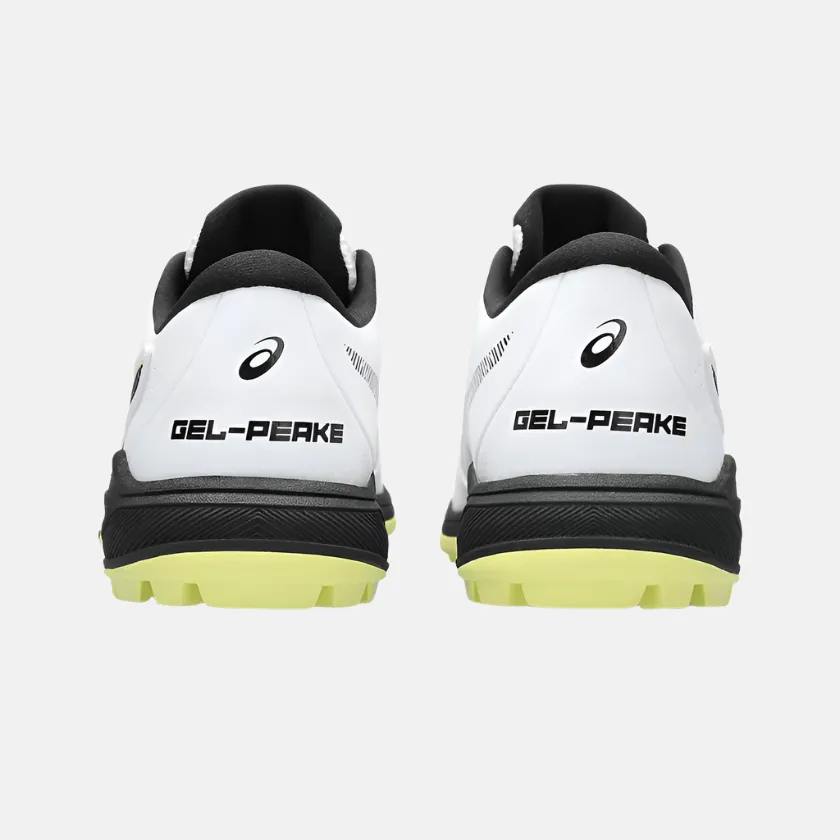 Chaussures de cricket pour enfants Asics GEL-PEAKE 2 GS - Blanc/Jaune fluo